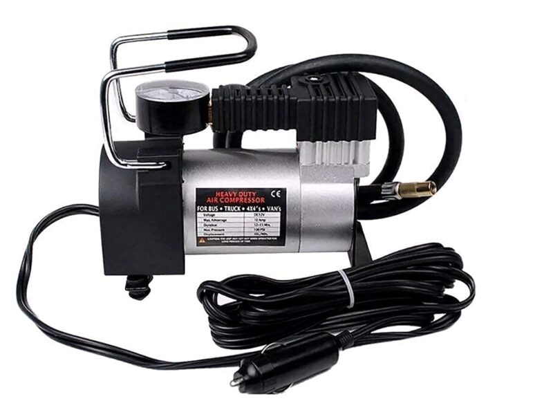 Heavy Duty 12V Metal Air Compressor – Portable Electric Car Tire Inflator Pump with High-Pressure Performance