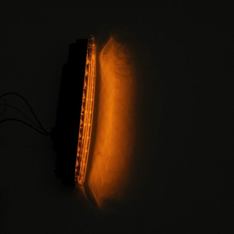 Car DRL & Turn Signal Lights - 2 PCS 12V 5W 350LM 6000K White & Yellow SMD-5630 LED Circular Lights with 3.3ft Wire - Image 3