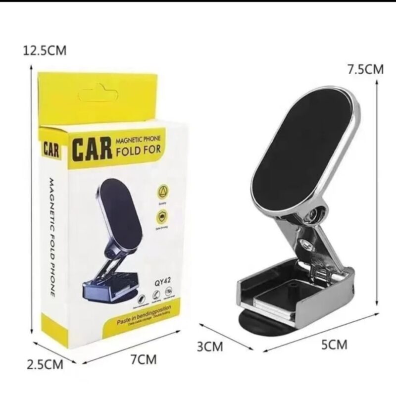 Magnetic Foldable Car Dashboard Phone Holder – Universal Stand for Car, Office, & Bedside Use - Image 2