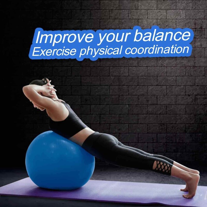 Exercise Ball for Fitness, Stability, and Yoga | Gym & Balance Ball | Yoga Ball Chair for Home & Office Use | Perfect for Workouts, Core Strength, and Posture Improvement