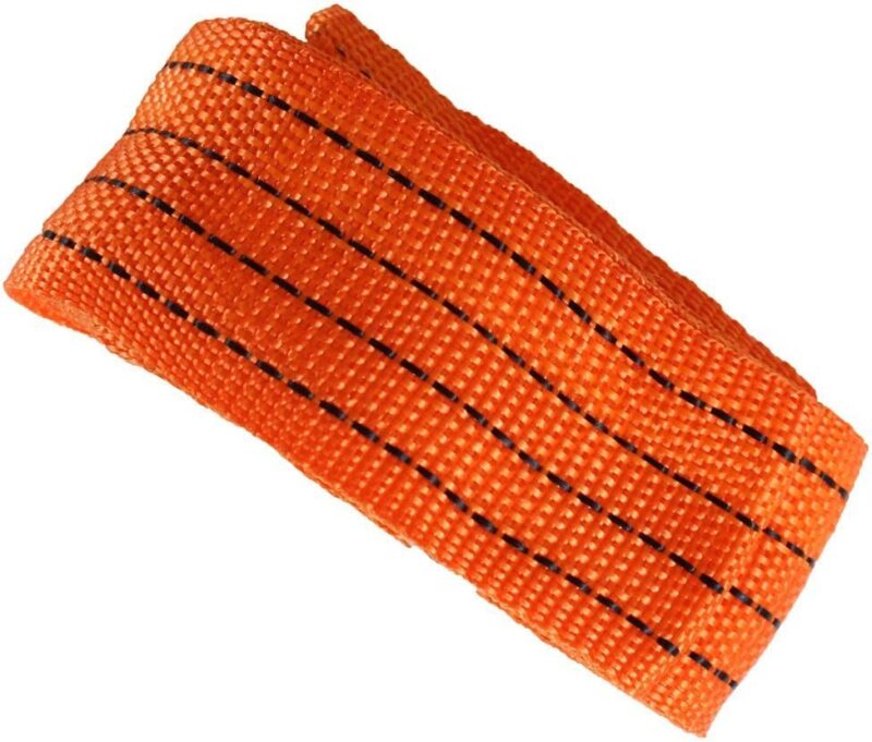 Heavy-Duty Fluorescent Orange Tow Rope – 3 Ton Capacity | 112 Inch Length | Reinforced Nylon Webbing | Forged Safety Hooks - Image 3