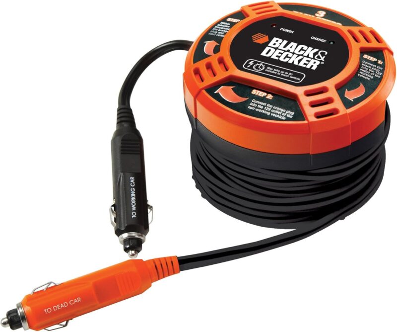 Black + Decker BDBBC2C-XJ Portable Jump Starter via Cigarette Lighter – Emergency Car Battery Start Aid - Image 2