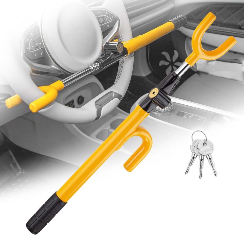 Heavy Duty Car Steering Wheel Lock - Anti-Theft Security Device - Image 2