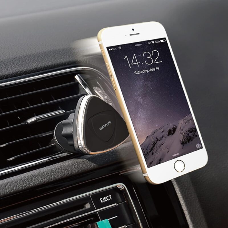 Magnetic Wireless Car Phone Holder – 360° Rotation, Air Vent Hook & Strong Adhesive Base | Universal Compatibility - Image 4